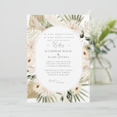 Invitation Simplement Élégant Mariage Pampas Les deux parents (Debout devant)