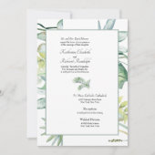 Invitation Simplement Élégant Mariage Tropical Palm Sage (Devant)