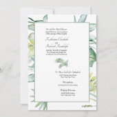 Invitation Simplement Élégant Mariage Tropical Palmier Sage (Devant)