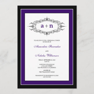 Invitation simplement élégante de dîner de
