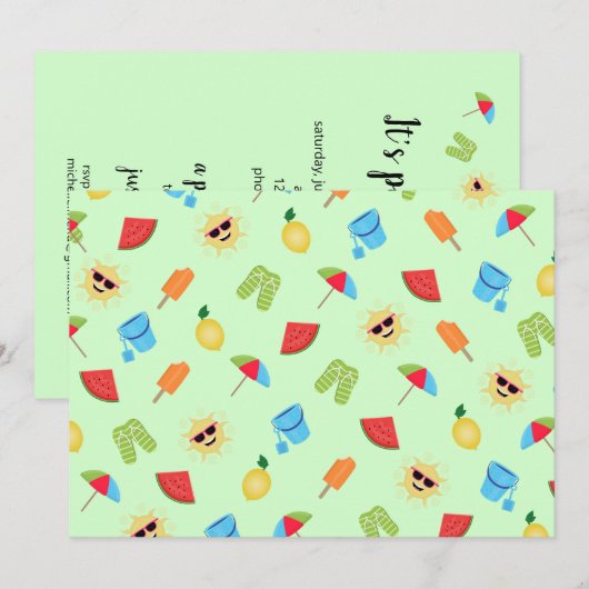 Invitation Simplement été (Devant / Derrière)