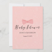 Invitation Simplement Jolie Bow Rose Sur Sous Le Jeu De Douch (Dos)
