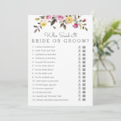 Invitation Simplement Jolie Fête des mariées Qui A Dit Qu'Il  (Debout devant)