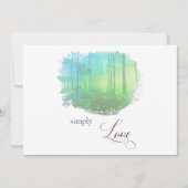 Invitation "SIMPLEMENT LOVE Woods Rustic Forest Mariage (Devant)