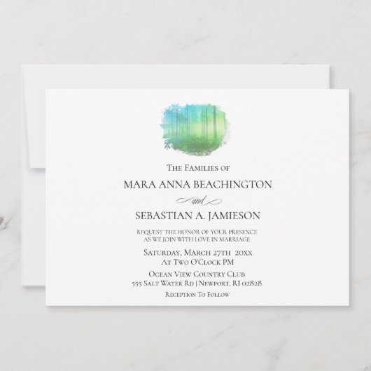 Invitation "SIMPLEMENT LOVE Woods Rustic Forest Mariage (Dos)