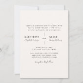Invitation Simplement Mariage Moderne Champagne Clair (Devant)
