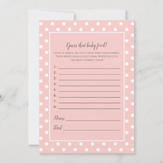 Invitation Simplement Mignonne Pink Bow Devine Que Baby Food (Devant)