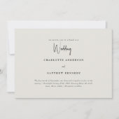 Invitation Simplement nous Crème Pas de parents Mariage (Devant)