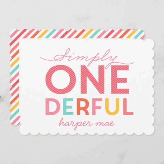 INVITATION SIMPLEMENT ONÉRÉ MERVEILLEUX (Devant / Derrière)