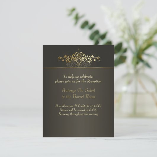 Invitation Simplement Or (Debout devant)