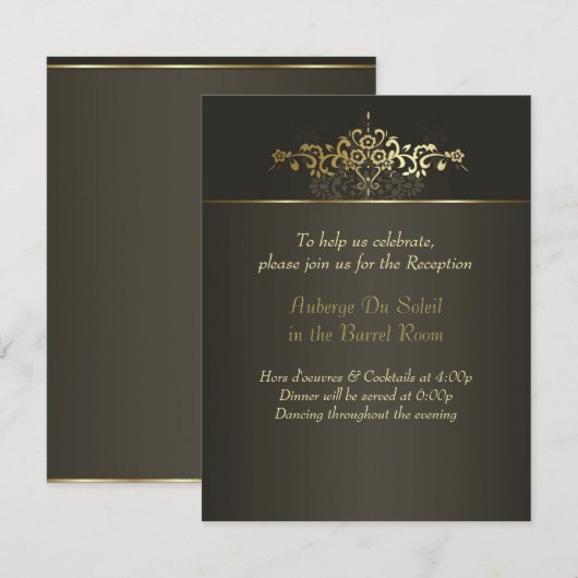 Invitation Simplement Or (Devant / Derrière)