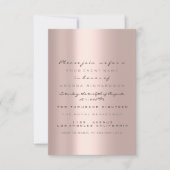 Invitation Simplement Rose Gold Blush Mariage 16 ans (Devant)