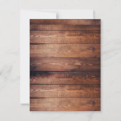 Invitation Simplement Russe Bois Naturel Lumières Chaîne mari (Dos)