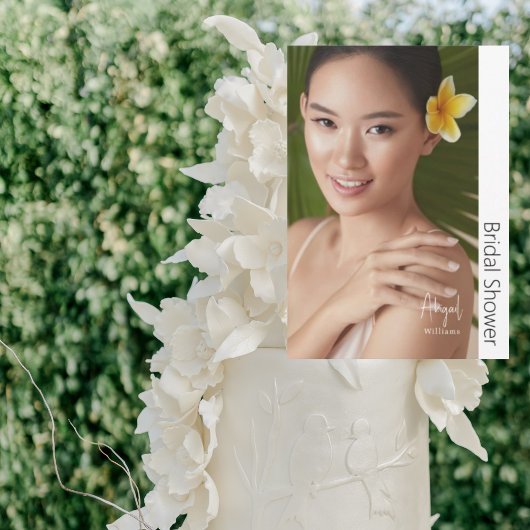 Invitation Simplement Sa Fête des mariées Photo Mariée Modern