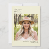 Invitation Simplement Sa Mariée Photo Fête des mariées Jaune (Devant)