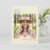 Invitation Simplement Sa Mariée Photo Fête des mariées Jaune (Debout devant)