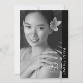 Invitation Simplement Son Mariée Moderne B/W Fête des mariées (Devant)