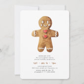 Invitation Simples aquarelles en pain d'épices Dîner de Noël (Devant)