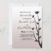 Invitation Simples    feuilles modernes et élégantes Dîner de (Devant)