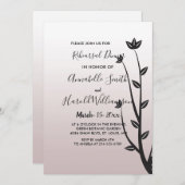 Invitation Simples    feuilles modernes et élégantes Dîner de (Devant / Derrière)