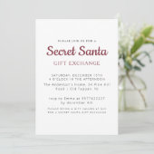 Invitation Simples secrets de Noël Père Noël (Debout devant)