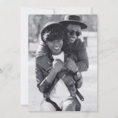 Invitation Simples Typographie Minimale Photo Enregistrer La (Dos)