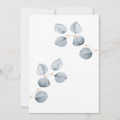 Invitation Simplicité d'Eucalyptus| Bébé saupoudré (Dos)