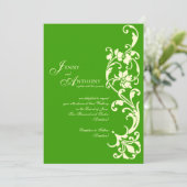 Invitation Simplicité Élégante en Émeraude et Crème DIY (Debout devant)