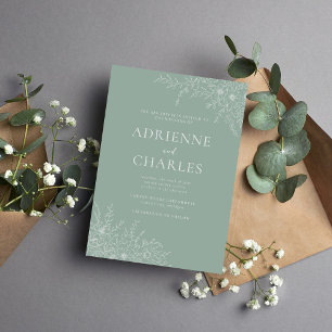 Invitation Simplicité Florale 1 Mariage Minimaliste Moderne V