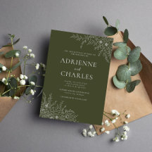 Simplicité Florale 1 Mariage Moderne Vert Minimal