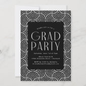 Invitation Simplicité moderne Black Photo Graduation Party (Dos)
