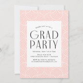 Invitation Simplicité moderne Blush Photo Graduation Party (Dos)