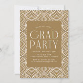 Invitation Simplicité moderne laiton 3 Photo Graduation Party (Dos)