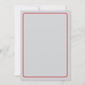 Invitation Simplicité moderne Red & Silver Graduation Party (Dos)