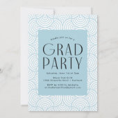 Invitation Simplicité moderne Sky Blue Photo Graduation Party (Dos)
