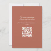 Invitation Simplicité | Monogramme Mariage en terre cuite min (Dos)