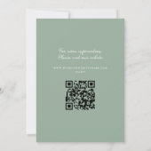 Invitation Simplicité | Monogramme minimaliste Sage vert (Dos)