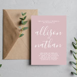 Invitation Simplicité réelle 1 Mariage minimaliste clair de l<br><div class="desc">Cette faire-part de mariage simple et magnifique est parfaite pour le minimaliste en nous tous ! Veuillez me contacter si vous désirez de l'aide pour customiser la partie texte de ce faire-part de mariage.</div>