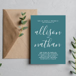 Invitation Simplicité réelle 1 Mariage minimaliste Gulfstream<br><div class="desc">Cette faire-part de mariage simple et magnifique est parfaite pour le minimaliste en nous tous ! Veuillez me contacter si vous désirez de l'aide pour customiser la partie texte de ce faire-part de mariage.</div>