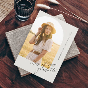 Invitation Simplicité Script Boho Arch Photo Graduation