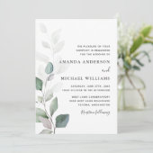 Invitation Simply Beautiful Aquarelle Mariage botanique (Debout devant)