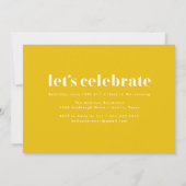 Invitation Simply Bold Yellow 3 Photo Graduation Party (Dos)