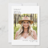 Invitation Simply Bride Photo White Fête des mariées (Devant)