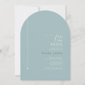 Invitation Simply Chic Fête des mariées Dusty Arc Turquoise I (Devant)
