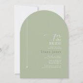 Invitation Simply Chic Fête des mariées Sage Green Arch ID104 (Devant)