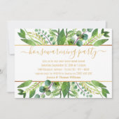 Invitation Simply Chic Green & Gold House Party (Devant)