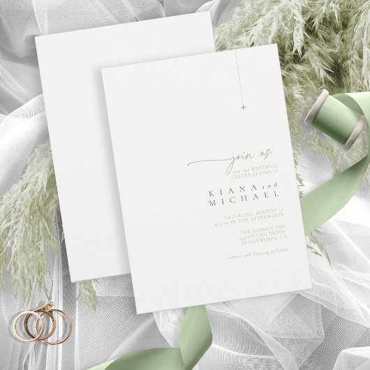Invitation Simply Chic Mariage Pearl White ID1046