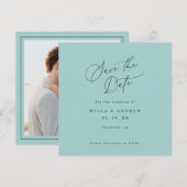 Invitation Simply Elegant Minimalist Save The Date Photo Card (Devant / Derrière)