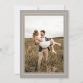 Invitation Simply Elegant Minimalist Save The Date Photo Card (Dos)