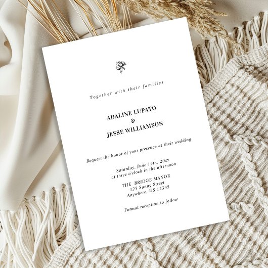 Invitation Simply Elegant Wedding